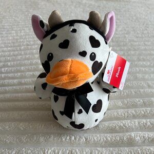 PLUSH VALENTINE'S COW HEART 7.5" DUCK-WALMART'S WAY TO CELEBRATE QUACKERZ-NWT!
